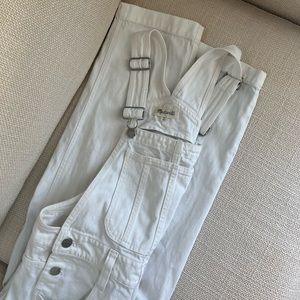Madewell White Overalls